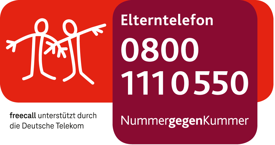 Logo der Sorgentelefonnummer für Eltern: 0800 111 0550